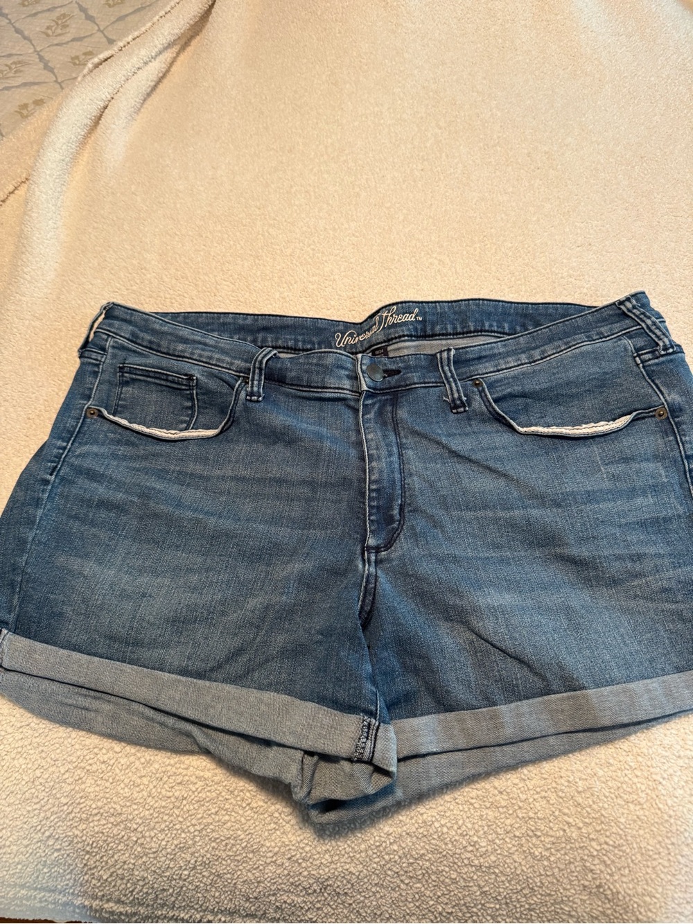 Universal Thread Medium Blue Rolled Cuff Denim Shorts